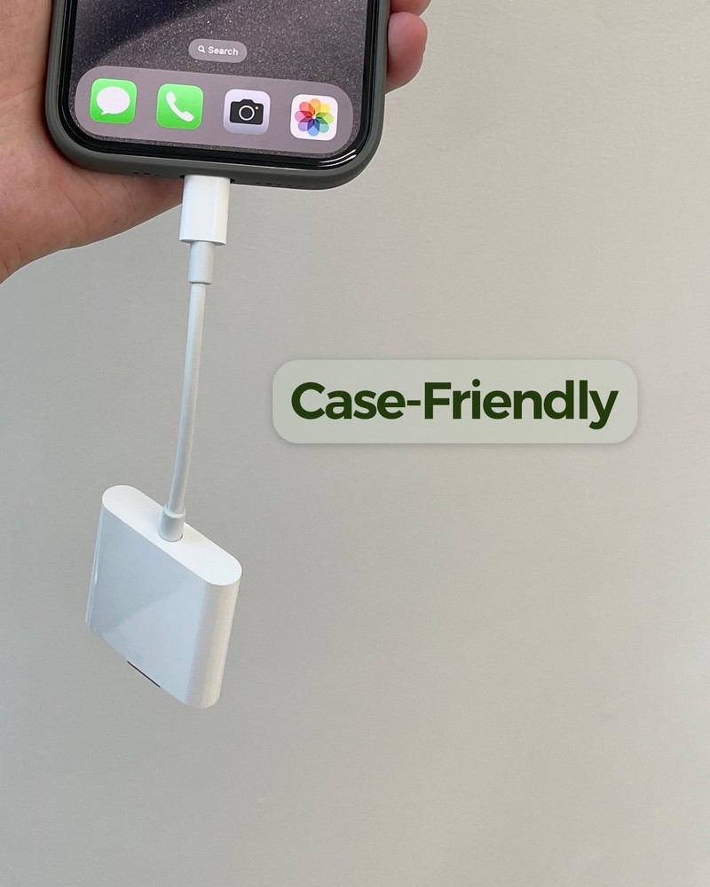 USB-C SD Card Reader for iPhone 15 16 17 Pro Max Air/iPad/Mac/MacBook, White