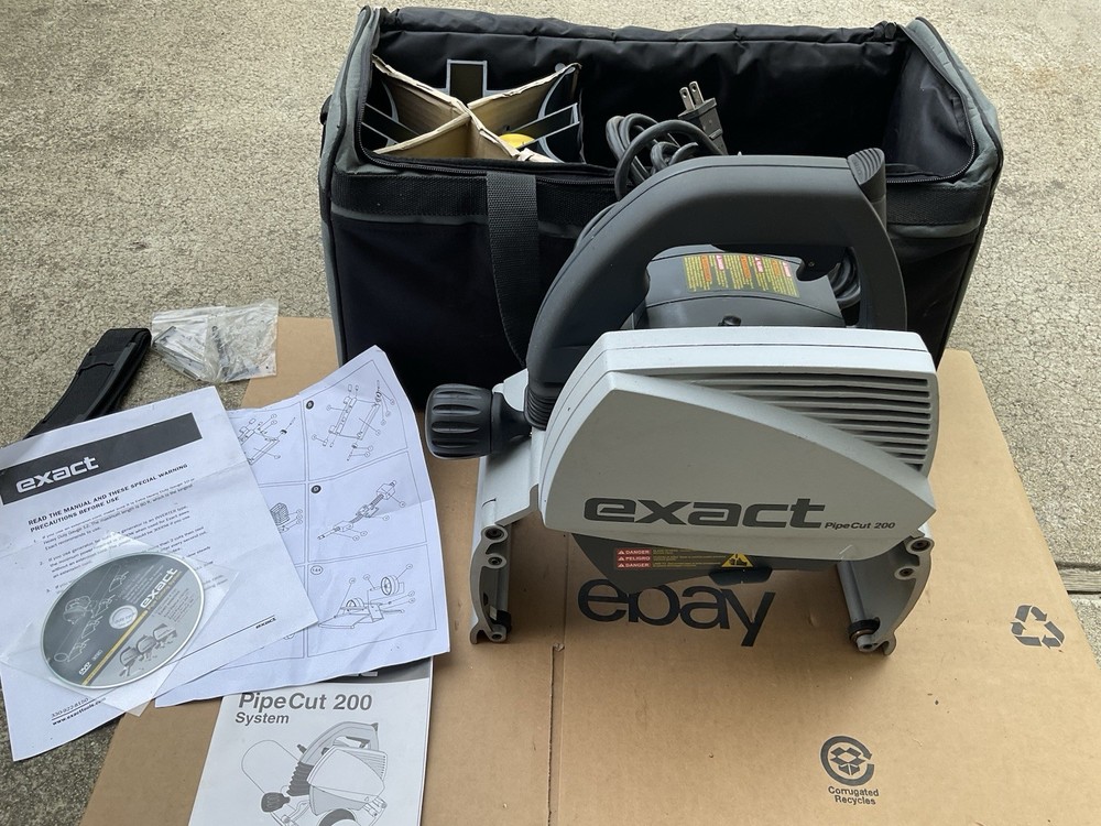EXACT PIPE CUT 200 COMES WITH MANUAL ,4 PIPE CUT ROLLERS & CASE