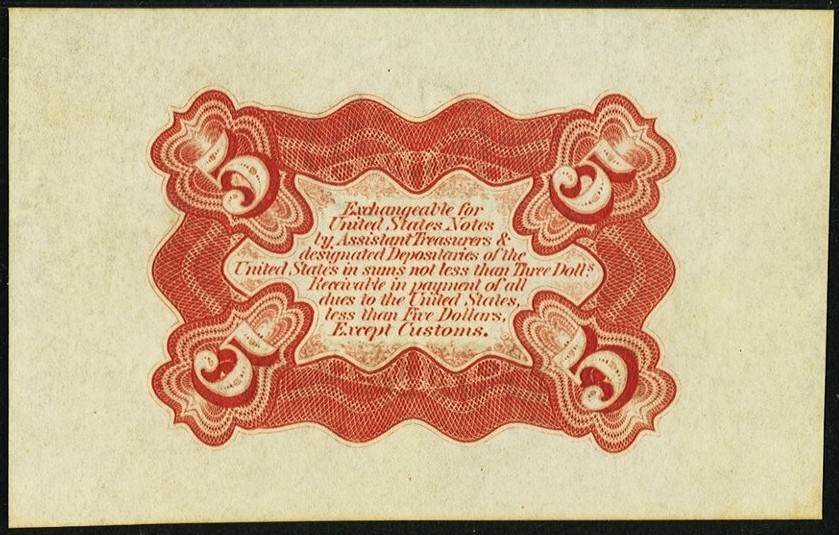 FR 1236spwmb - 5c THIRD ISSUE SPECIMEN - WIDE MARGINS BACK - PMG 66 EPQ - GEM