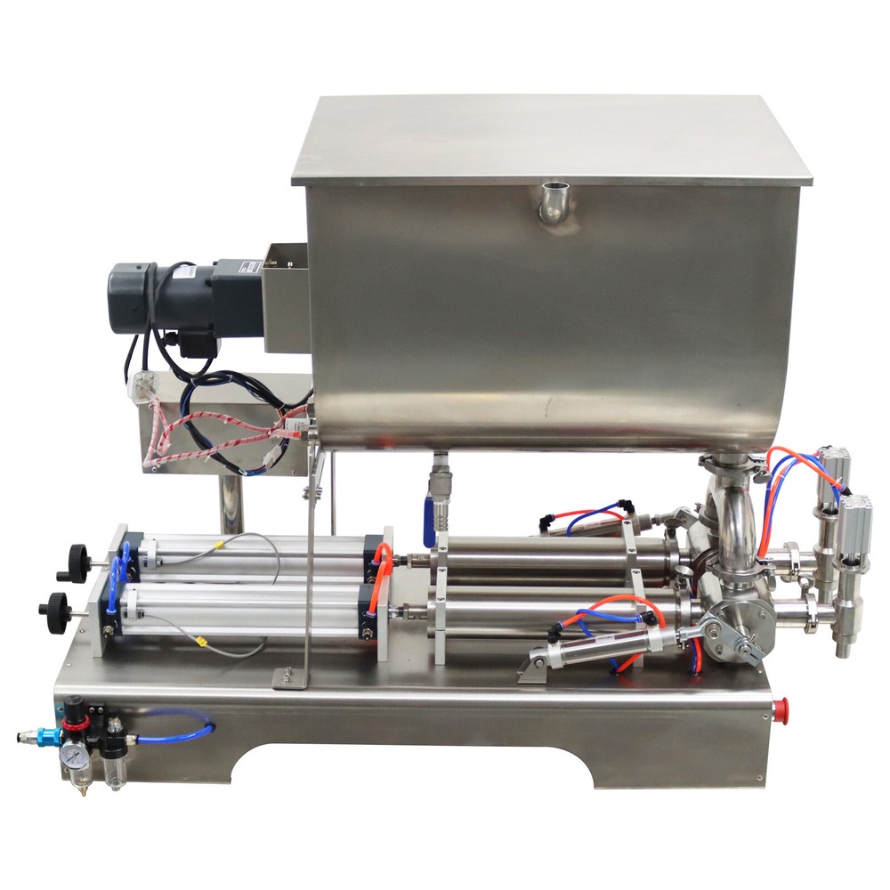 110V Paste Liquid Filling Machine 100-1000ml Heating & Stirring Hopper 80L