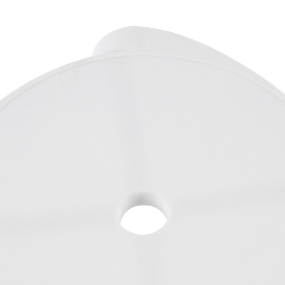 Set of 5 Portable Plastic Stack Stools Backless Classroom Seating Chair White