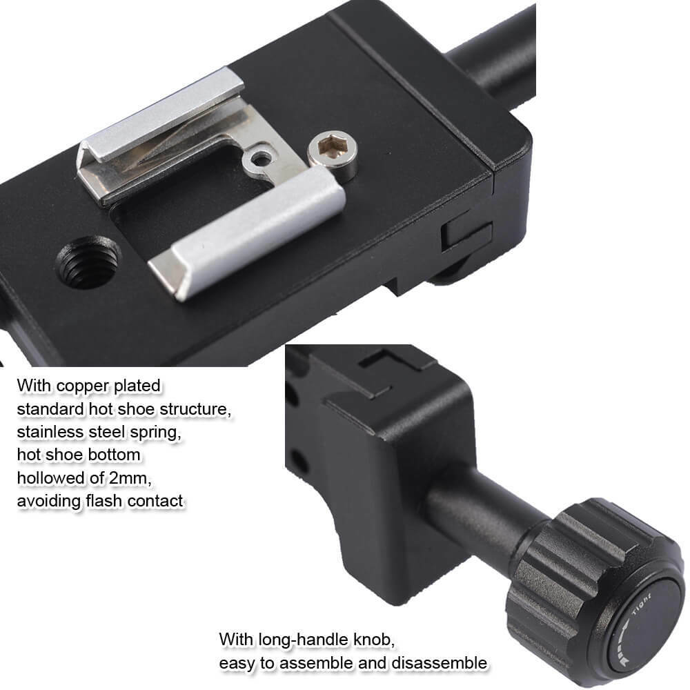 Speedlite flash bracket Hot Shoe Mount for iShoot Camera L Quick Release Pate