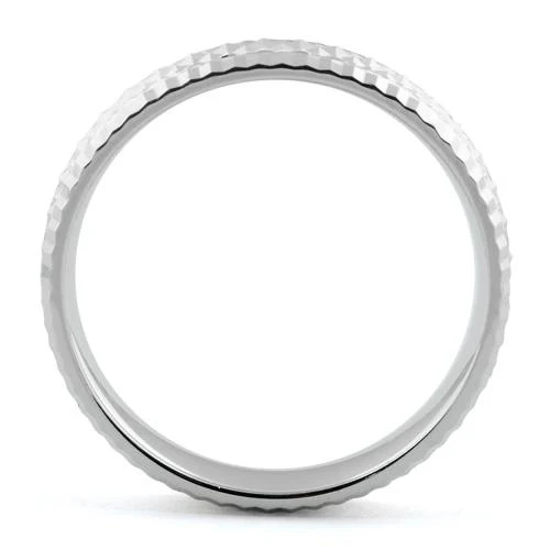 925 Sterling Silver Checkered Wedding Band Ring
