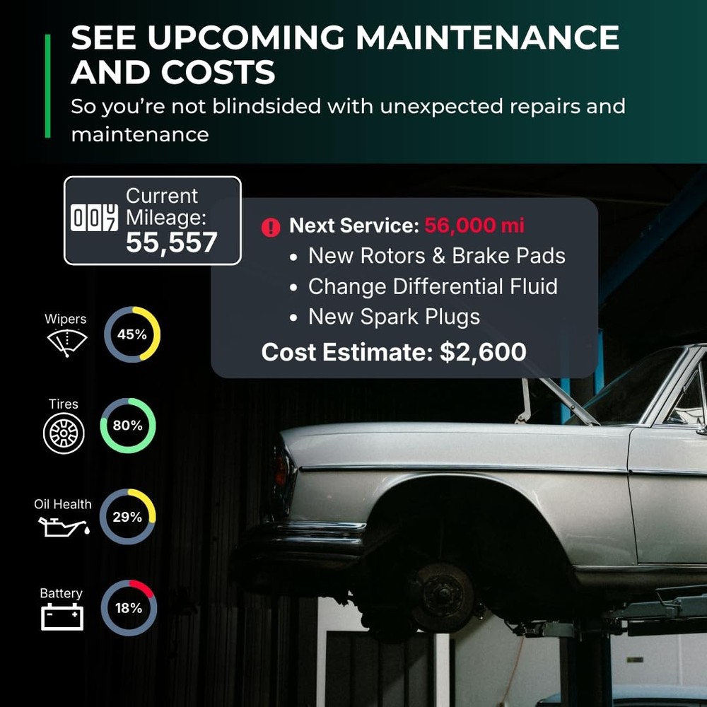 FIXD Bluetooth OBD2 Scanner for iPhone & Android Diagnostic Scan Tool for