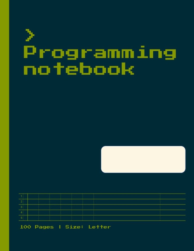 Programming Notebook: a notebook with indentations for coding sketching and prac