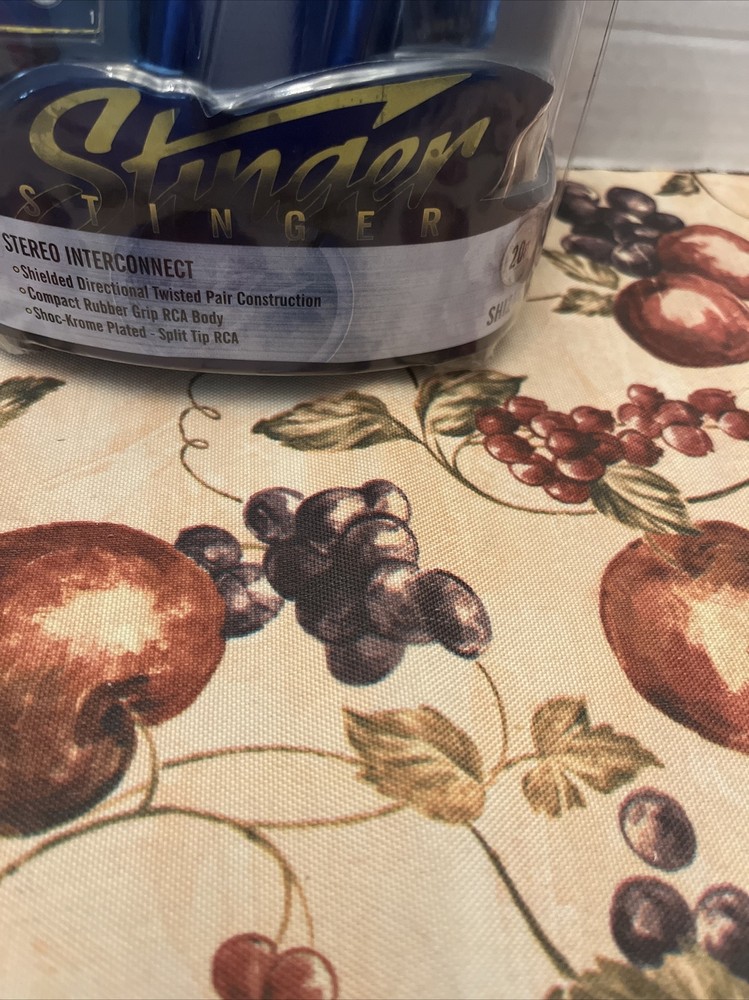 NEW ELECTRONICS 2 CHANNEL STINGER STEREO INTERCONNECT 20FT SH12120SPLIT TIP RCA