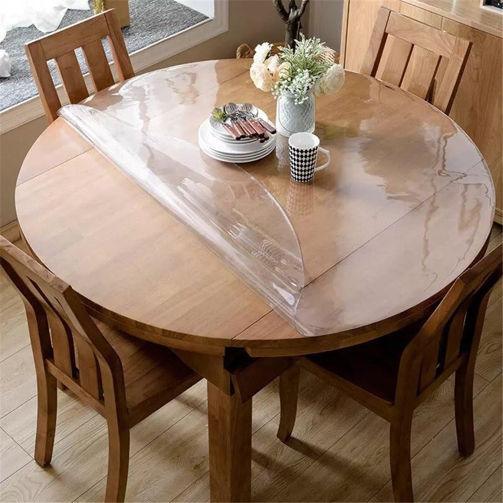 Clear Round Table Protector 47 Inch Thick Clear Table Cover Protector Round
