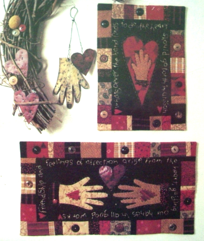Heart & Hand embroidery &  quilt pattern  *A14