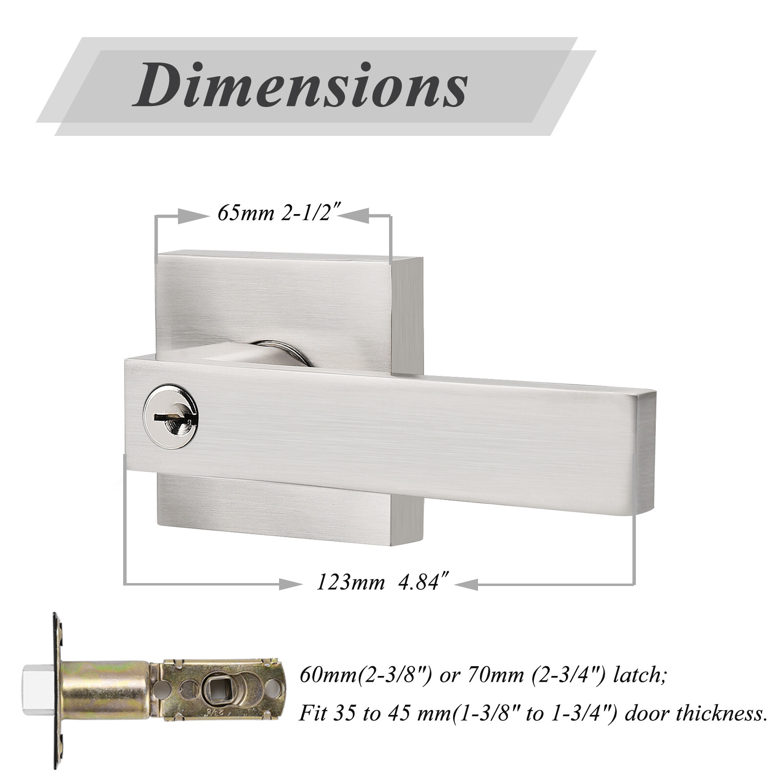 Privacy Door Locks Passage Handles Brushed Nickel Entry Lock keyed Dummy Levers