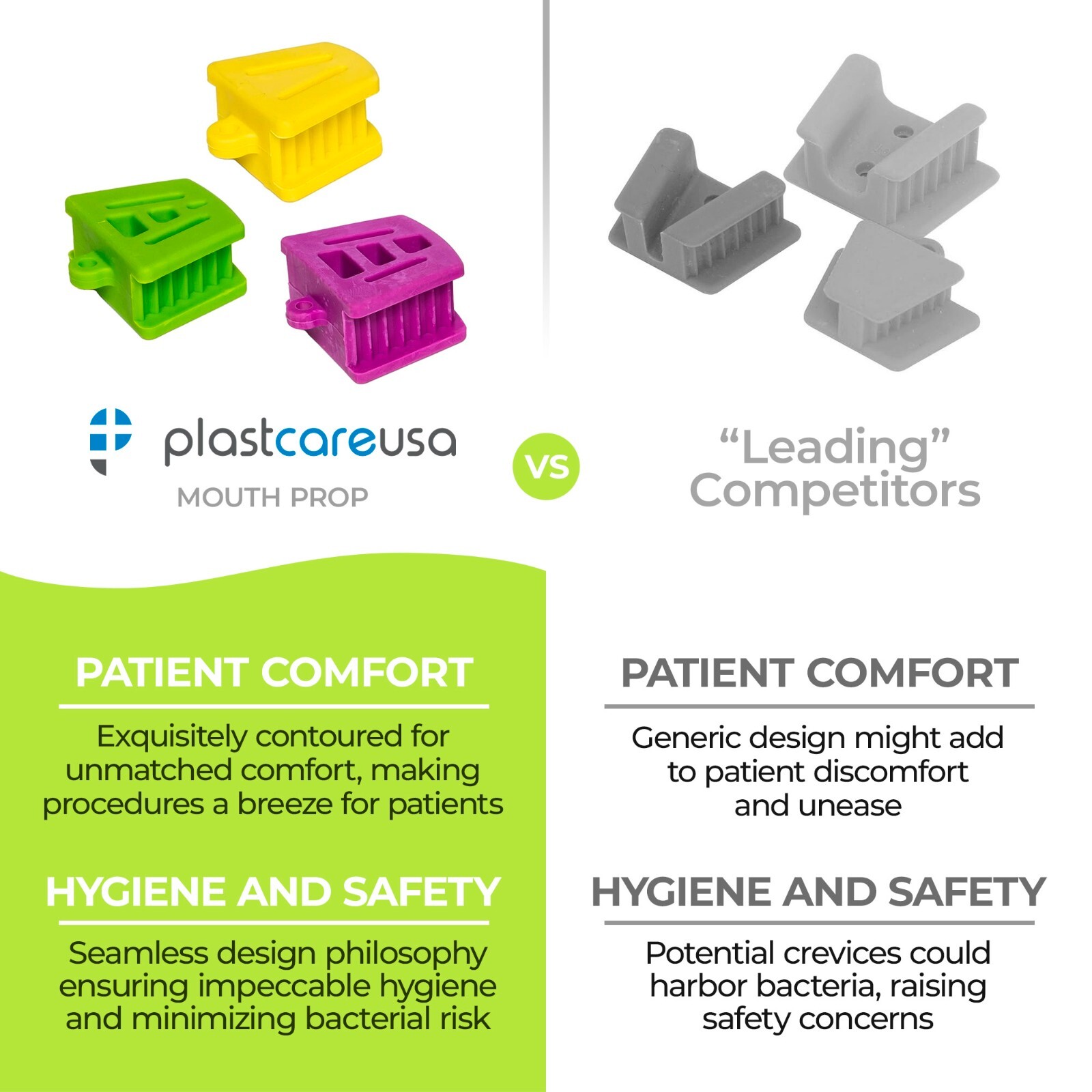 Assorted Sizes Autoclave Mouth Silicone Props Bite Blocks Dental (Bag of 6)