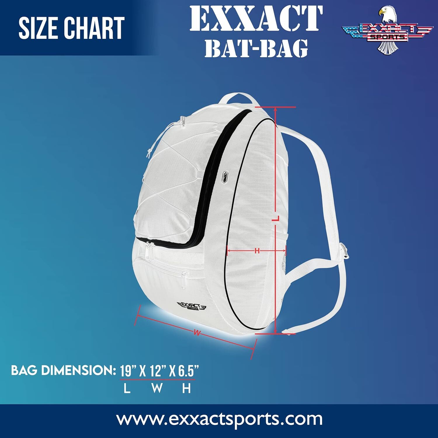Exxact Sports Baseball Bat Bag with Shoe Compartment & Fence Hook Softball Bag