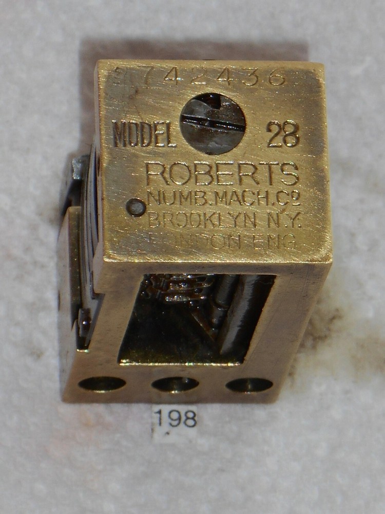 Letterpress Numbering machine | (Roberts #28) |198
