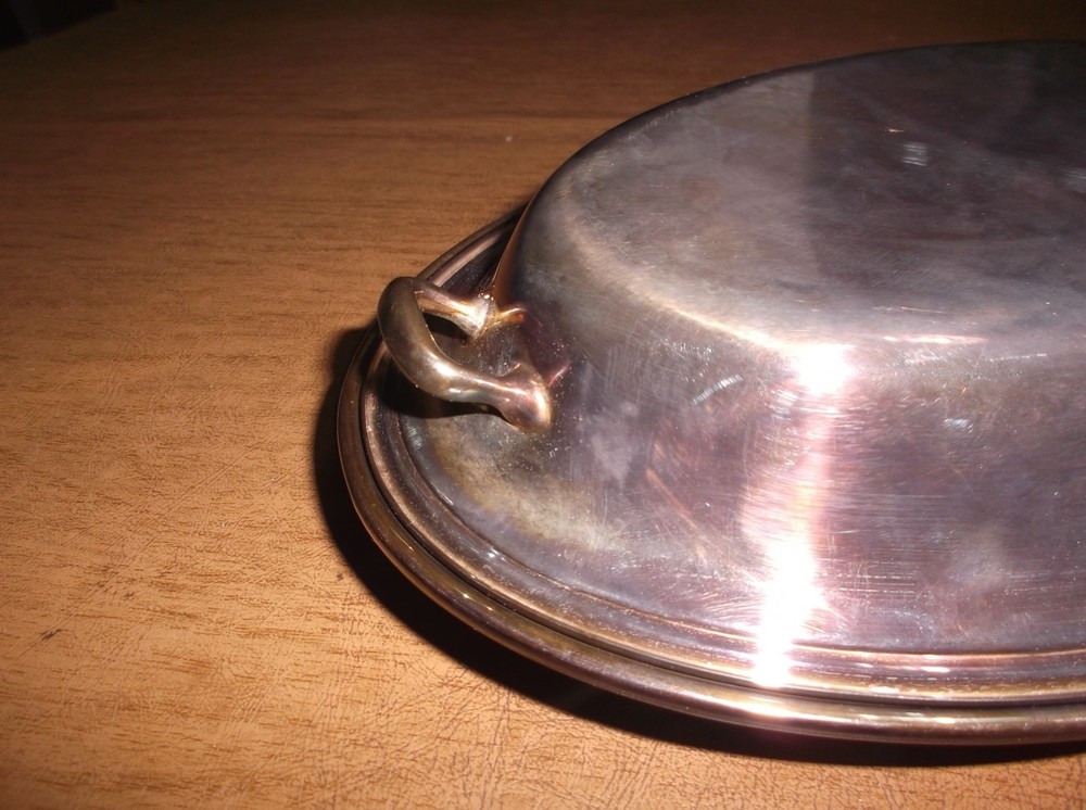 Vintage Gorham Silverplate 2 Piece Oval Covered Vegetable Serving Dish #YC426/4