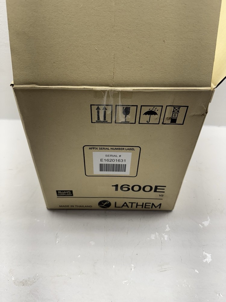 Lathem 1500E Atomic Time Clock with AC Adapter Tested Working 1 Key