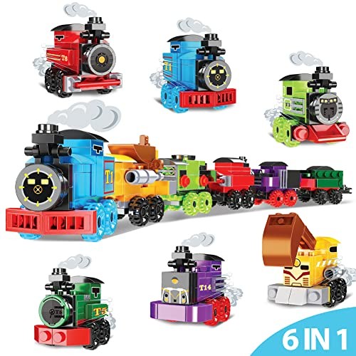 WODMAZ 12PCS PreFilled Easter Eggs with Train Building Blocks, Easter Egg