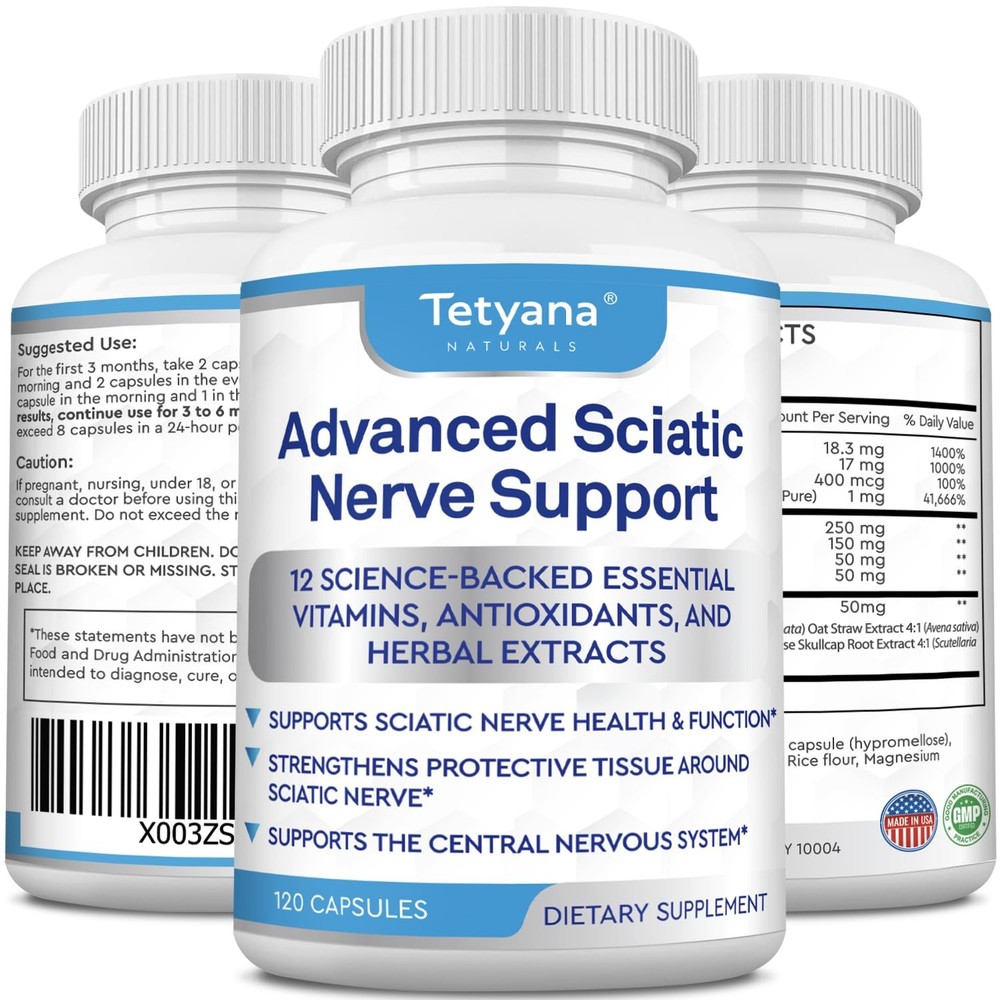 Advanced Sciatic Nerve Support Relief: Alpha Lipoic Acid Vitamin, 1 Pack