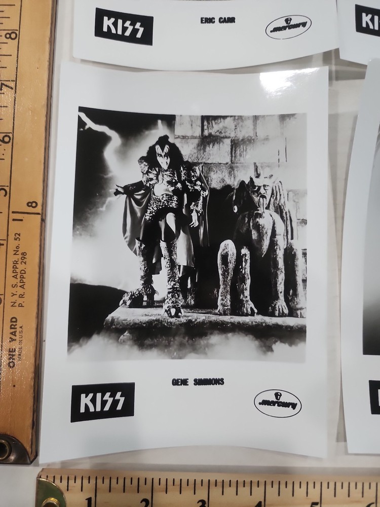 Vintage Mercury KISS Rock Band 5x7 Photo Set Gene Simmons, Paul, Ace, Eric Carr