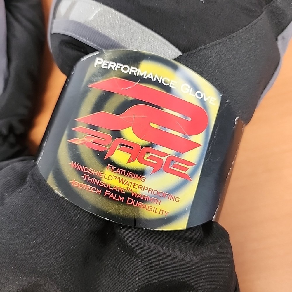 RAGE PERFORMANCE GLOVES THINSSULATE BLACK XL MENS