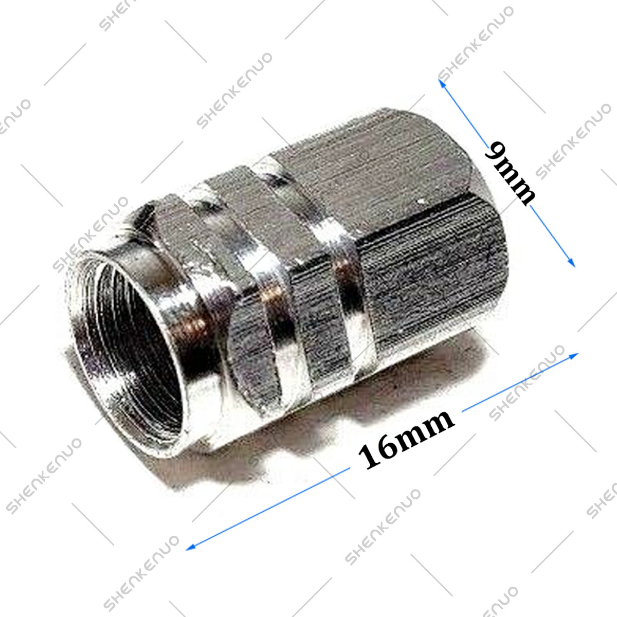 (4) Metal Chrome Tire/Wheel Air Pressure Stem Valve Caps for Car-Truck-Hot Rod