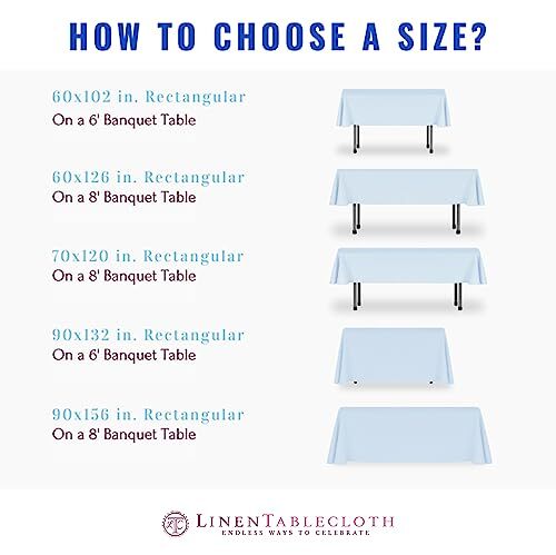 Linentablecloth Rectangular Polyester Tablecloth Gold 60" X 1