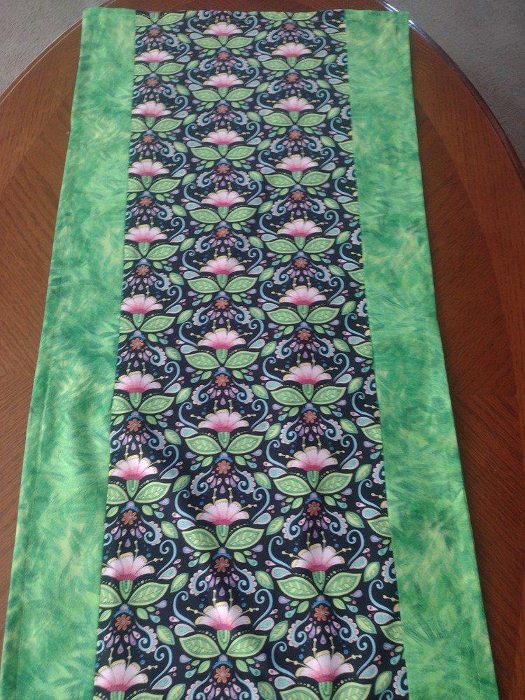 Handmade Multicolor Floral Table Runner