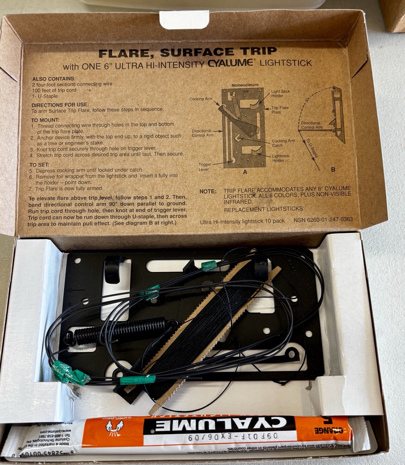 Cyalume ChemLight Military Grade Surface Trip Flare