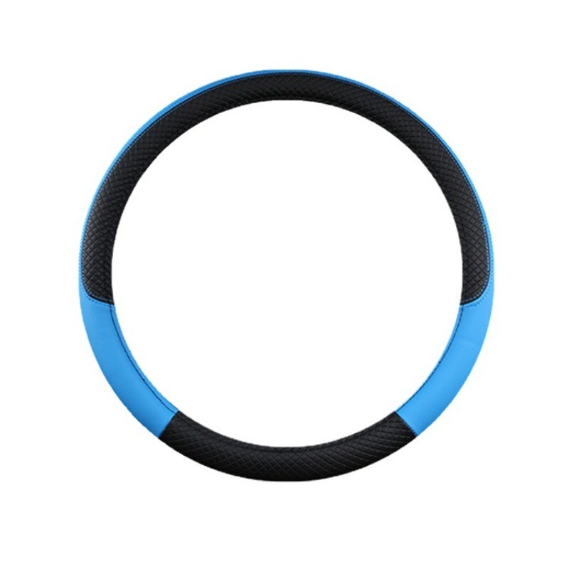 Car Steering Wheel Cover 15" 16" 17" 18" 19" Van Semi Truck Bus Leather Cover