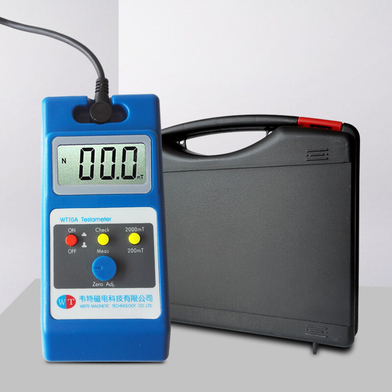 LCD Gaussmeter Tesla Meter Surface Magnetic Field Tester with Ns Function WT10A