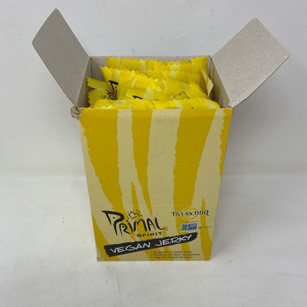 Primal Strips Texas BBQ Vegan Jerky 1oz, 24-Pack Case