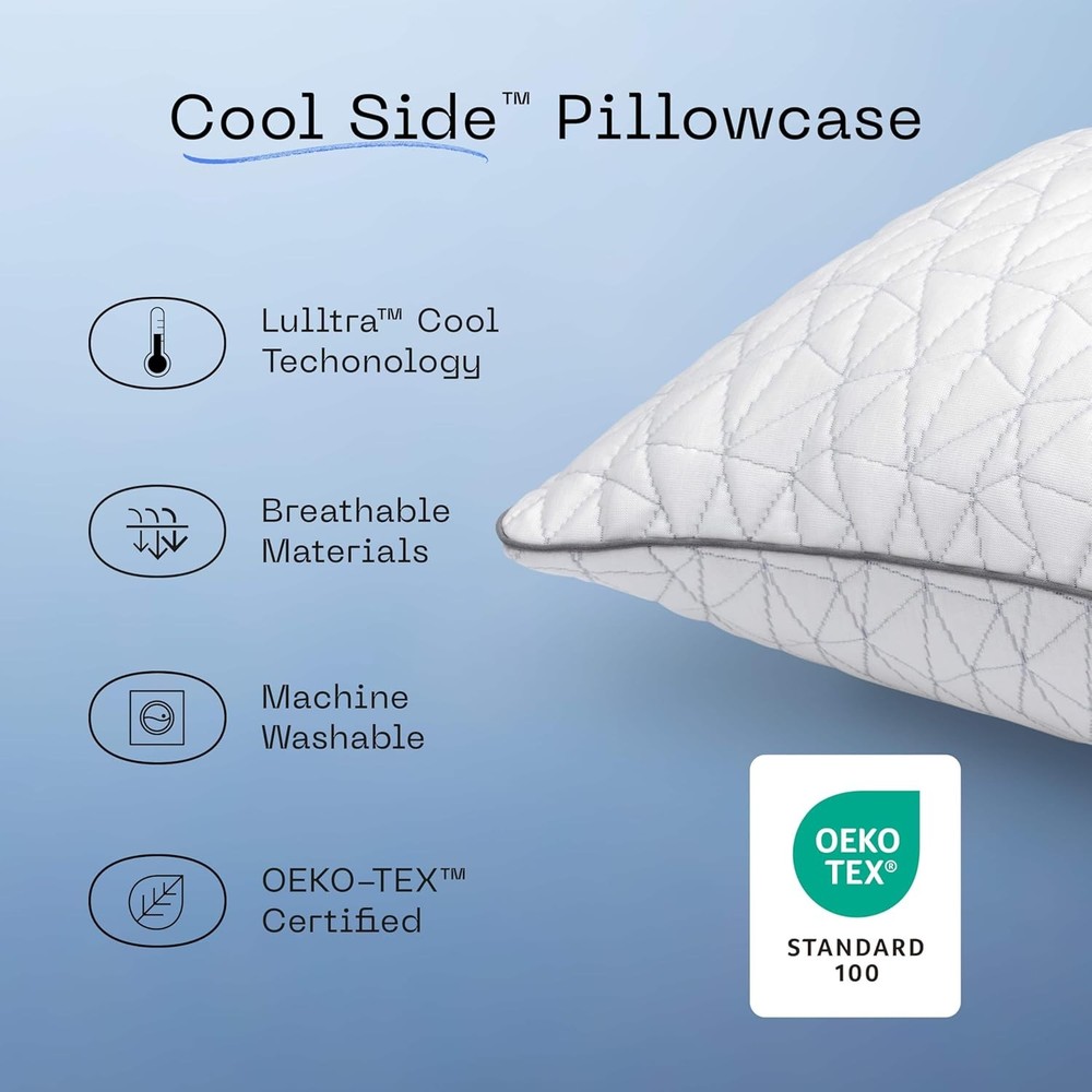 Cool Side Pillowcase, Queen Size Cooling Pillow Case