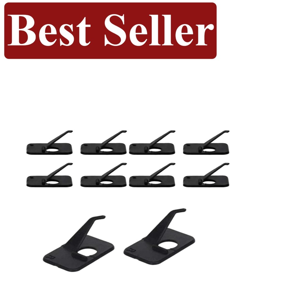 Right-Hand 10-Piece Black Plastic Arrow Rest for Enhanced Archery Precision
