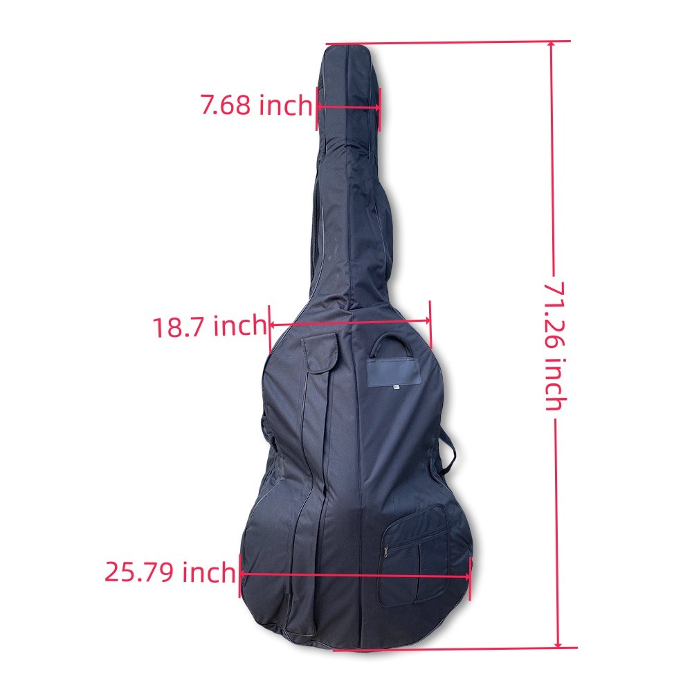 3/4 Bass Bag Oxford Cloth String Multiple Pockets Sturdy Strap Thicker Version
