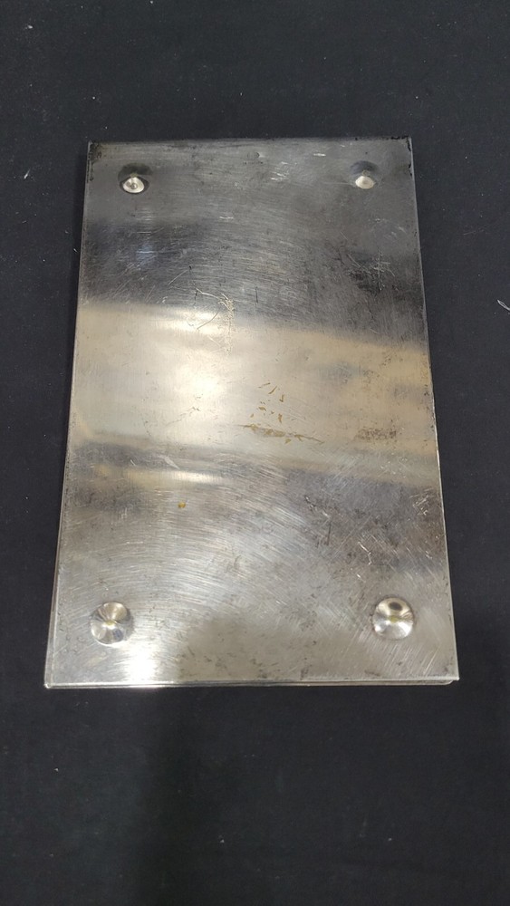 Danish Silverplate Notepad Holder w/ St. MAARTEN Map