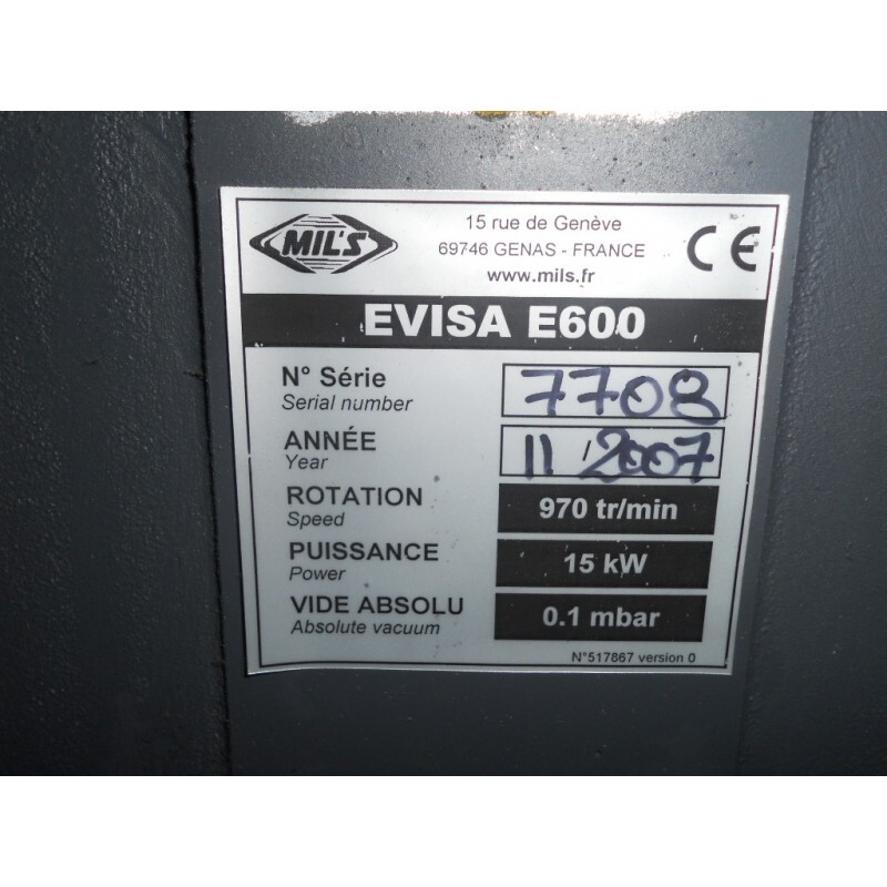 ROTARY VANE VACUUM PUMP MILS EVISA E600