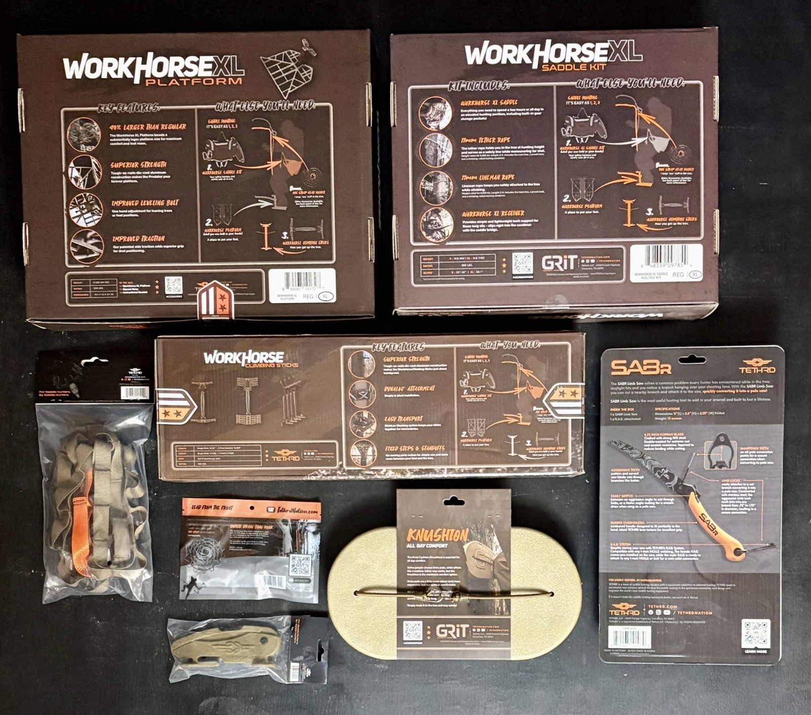 Tethrd Grit Realtree Saddle XL Workhorse Sticks XL Platform Combo Package New