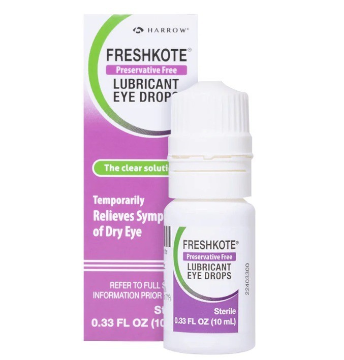 Freshkote Preservative-Free Lubricant Eye Drops Dry Eyes, 0.33 Oz. - Exp 05/2027