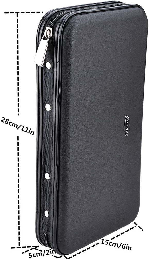 72 Disc CD DVD Case Holder Hard Shell Storage Wallet Black Organizer