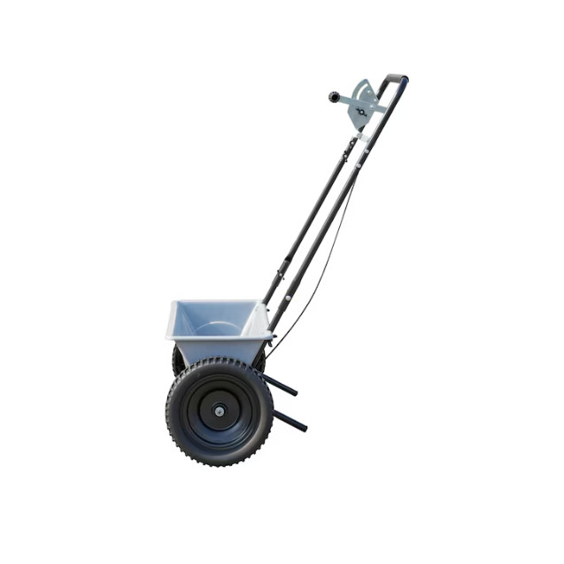 Yard Commander Drop Spreader 60-lb Capacity Compatible with Fertilizer, Seed