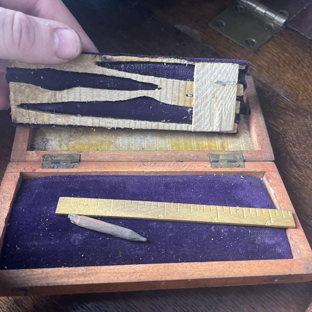 Vintage Drawing Set / Compass Set - Mathmatical Instruments