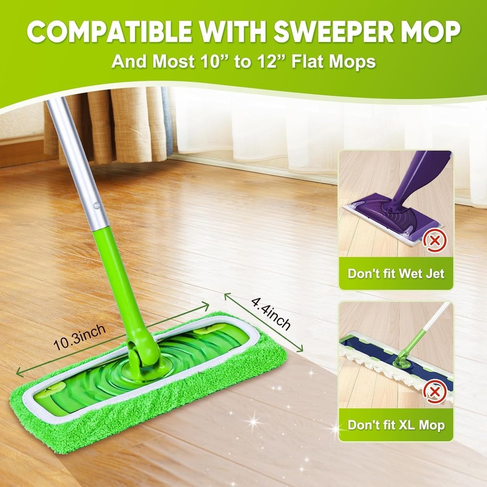 Eco-Friendly 6-Pack Microfiber Mop Pads – Deep Clean Any Floor Effortlessly