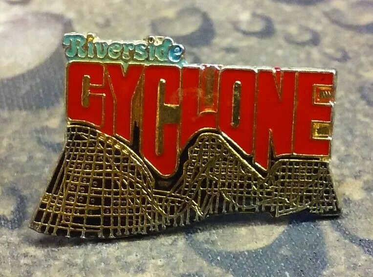 Riverside Cyclone Roller Coaster pin badge