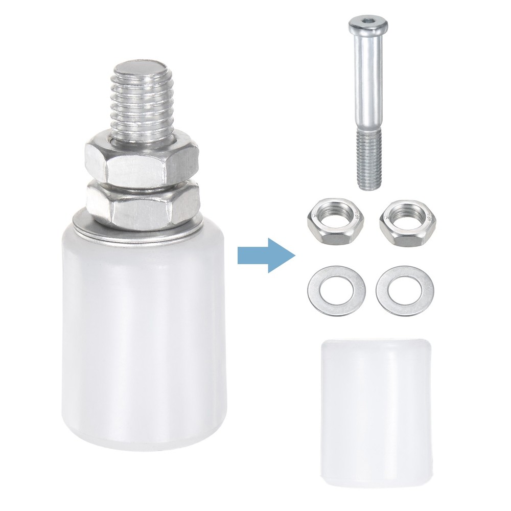4 Sets Slide Gate Guide Roller 1.6" Adjustable Nylon Rollers Door, White