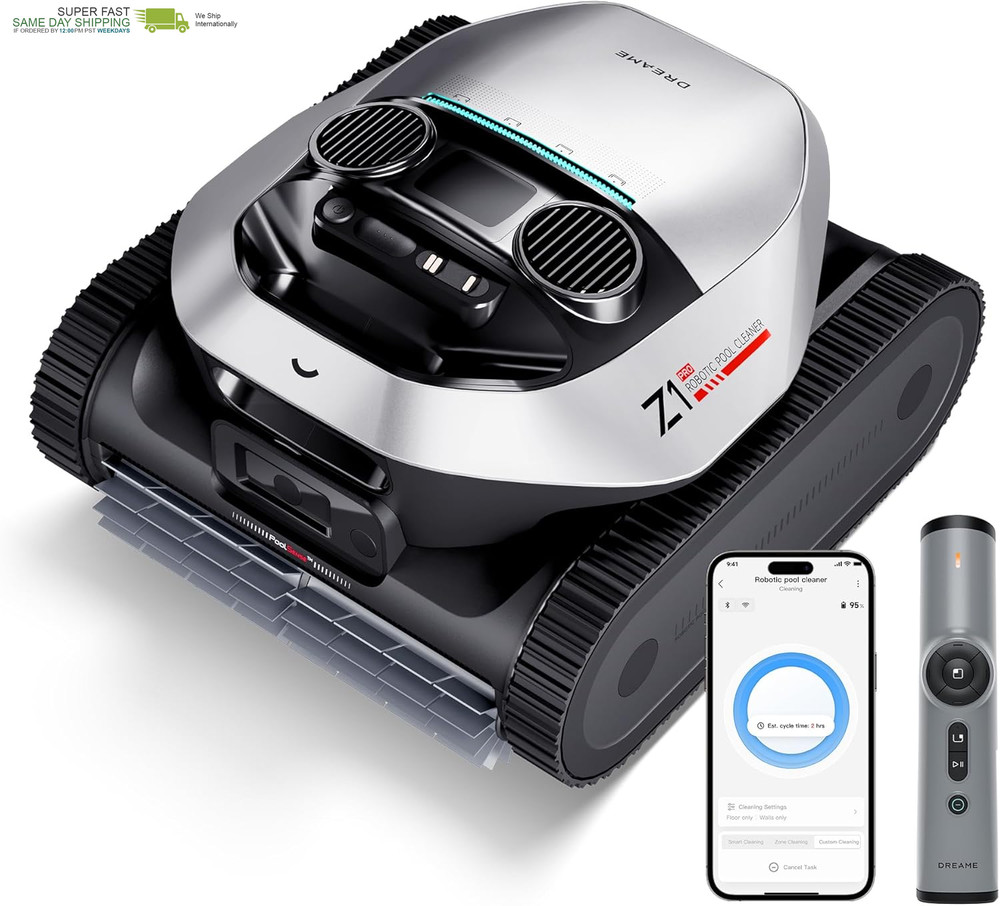 8000 GPH Suction, Waterline Horizontal Cleaning, Auto-Retrieval, Automatic Pool