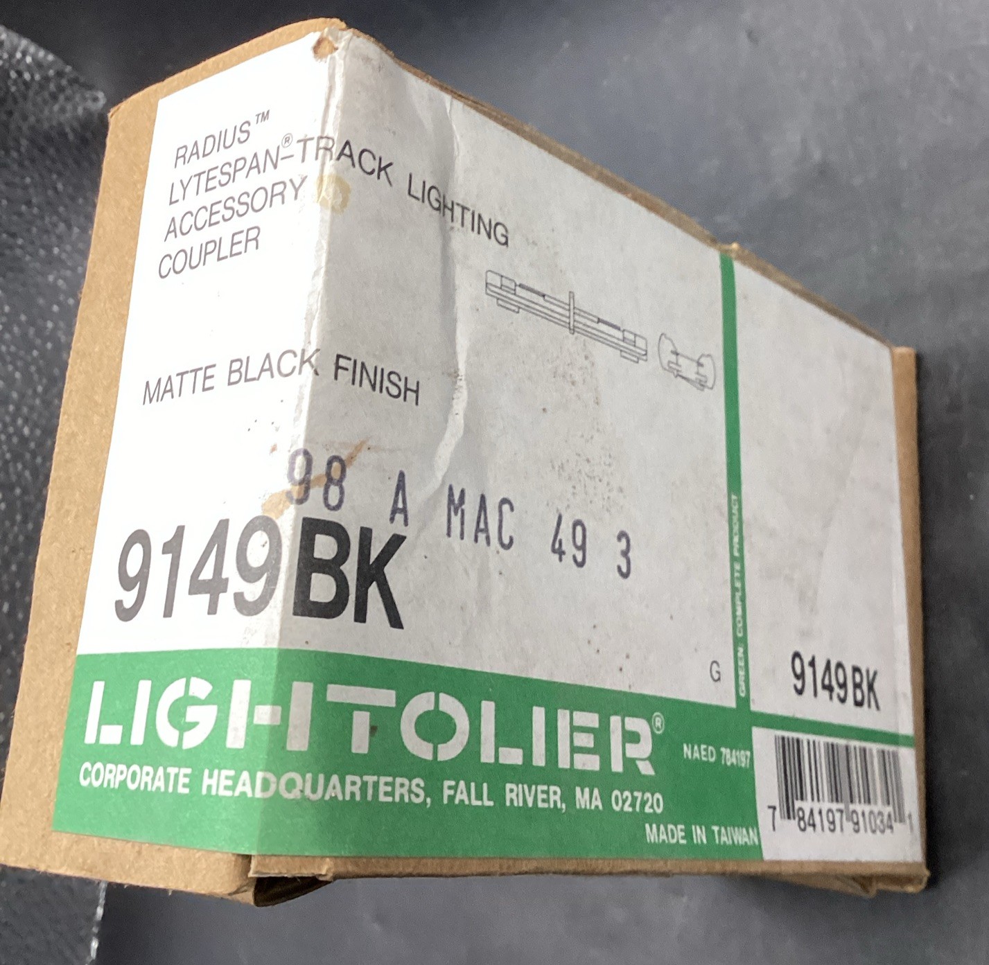 Philips Lightolier 9149BK Radius Mini Coupler Matte Black Finish New