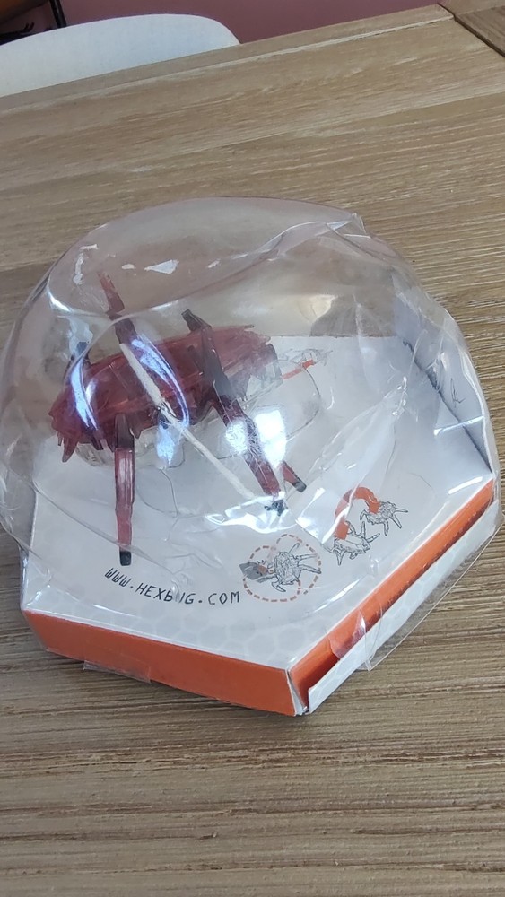HEX BUG Red Scarab Micro Robotic Creature Toy Tested Works!