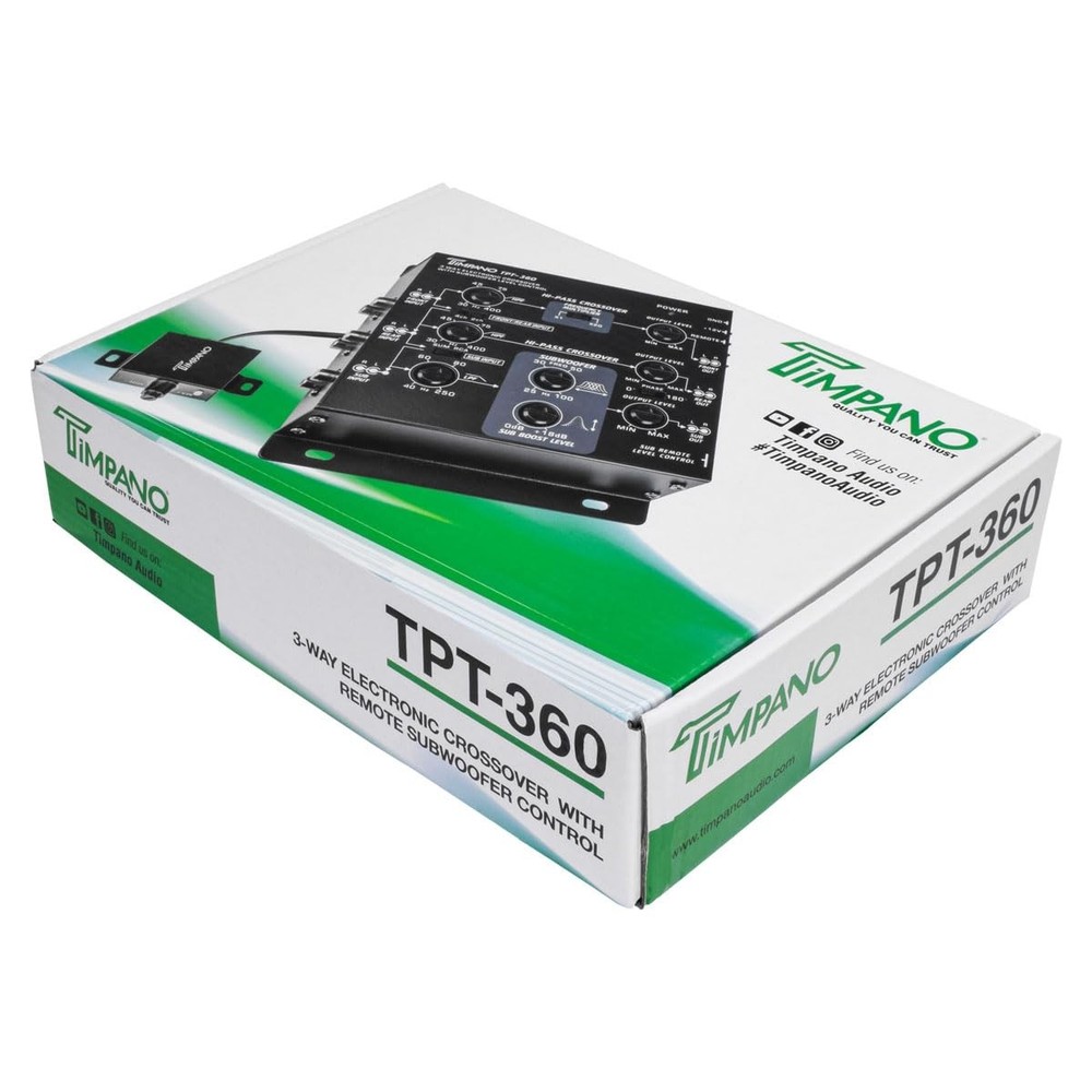 3-Way Electronic Crossover Remote Subwoofer Control Equalizer TPT-360