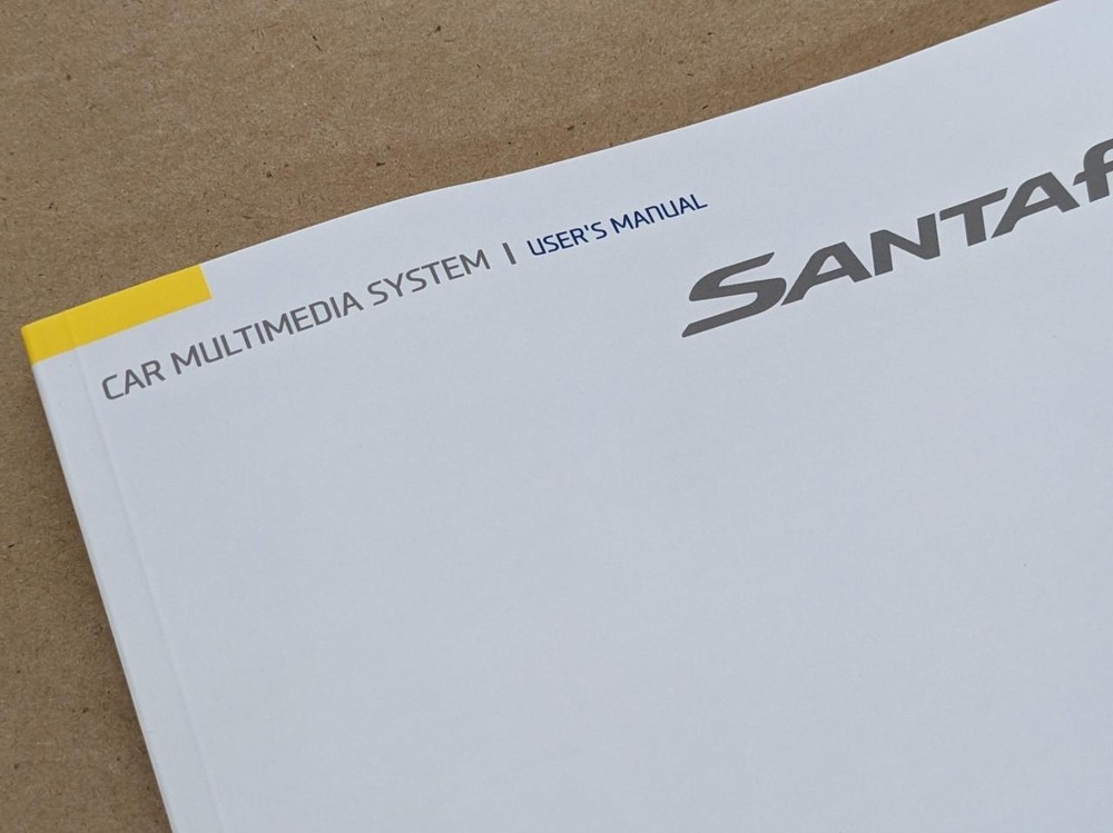 OEM 2017-2018 Hyundai Santa Fe Quick Reference Guide SD Card Map 96554-B8502