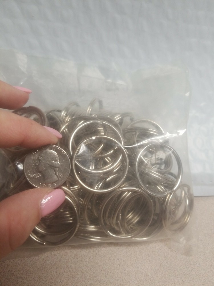 Lot of 108 Key Rings - Split Ring - Silver - New