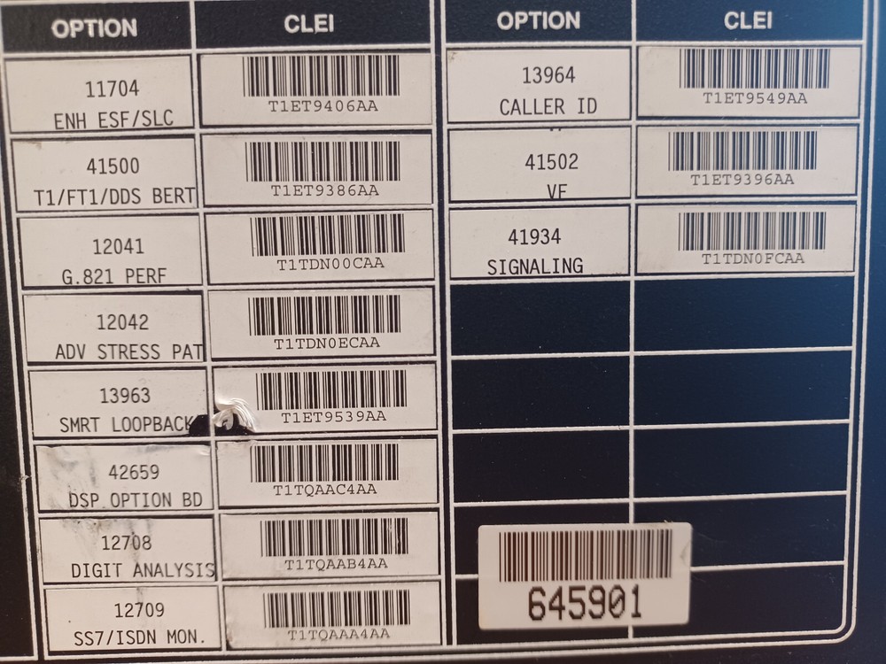 TTC T-BERD 224 PCM Analyzer / Multiple Options / Manual / Quick Cards