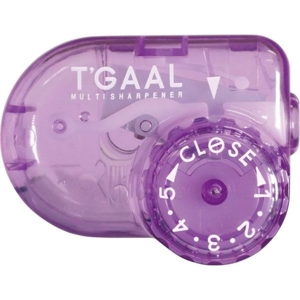 KUTSUWA STAD T'GAAL Angle Adjustable Pencil Sharpener, Translucent Purple